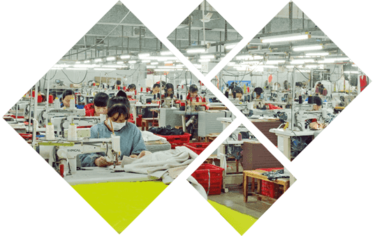 羽絨服加工廠車間圖